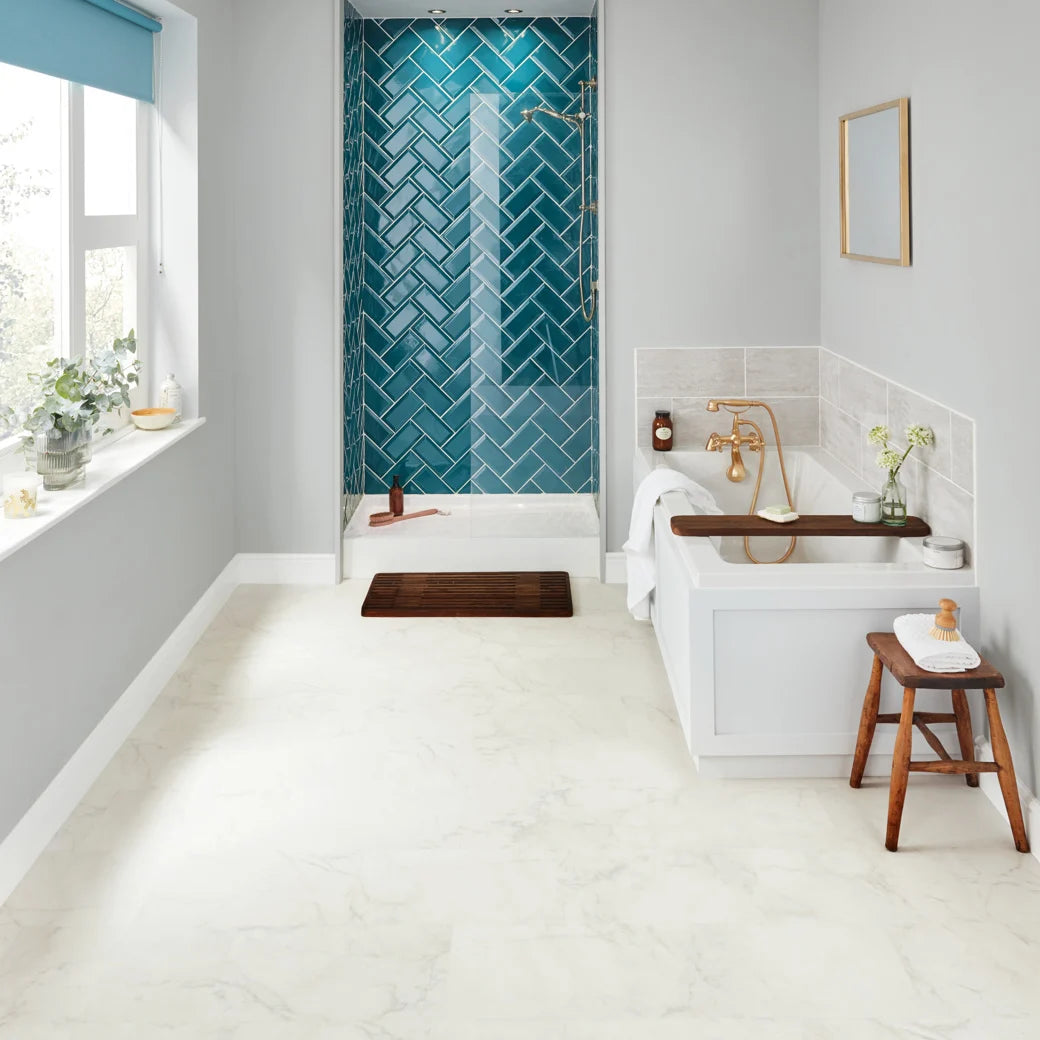 Karndean Knight Tile Frosted Marble ST26 stone-effect LVT 2mm sample