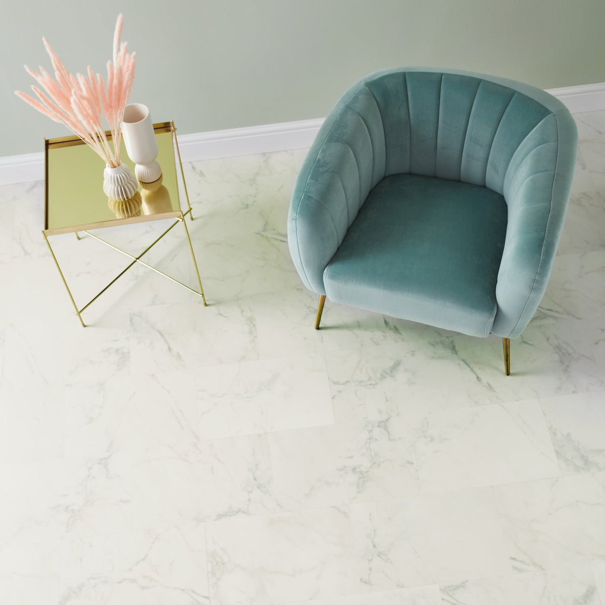 Karndean Knight Tile Glacial Marble ST27 stone-effect LVT 2mm sample