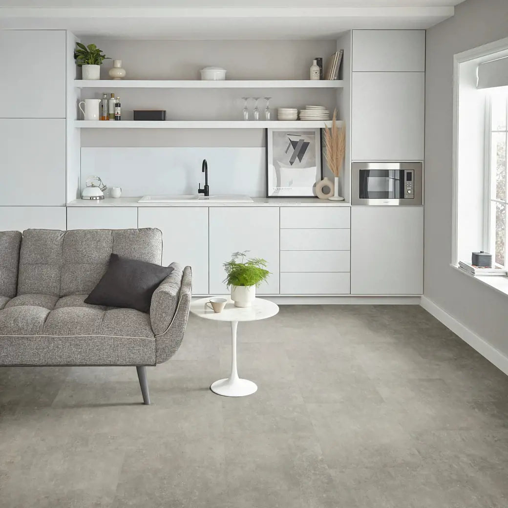 Karndean Van Gogh Pebble Grey VGT2410 stone-effect LVT 0.55mm sample