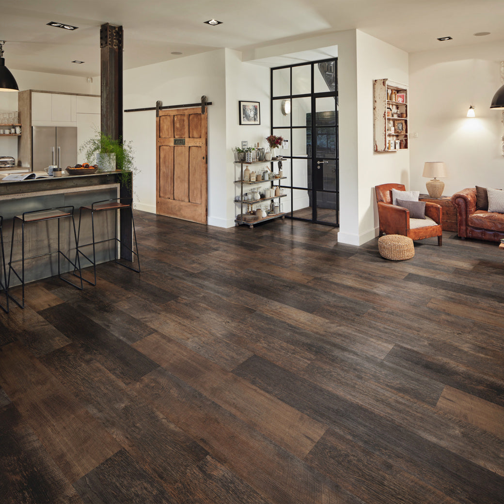 Karndean Van Gogh Salvaged Barnwood VGW123T-RKP rigid core SPC click LVT sample