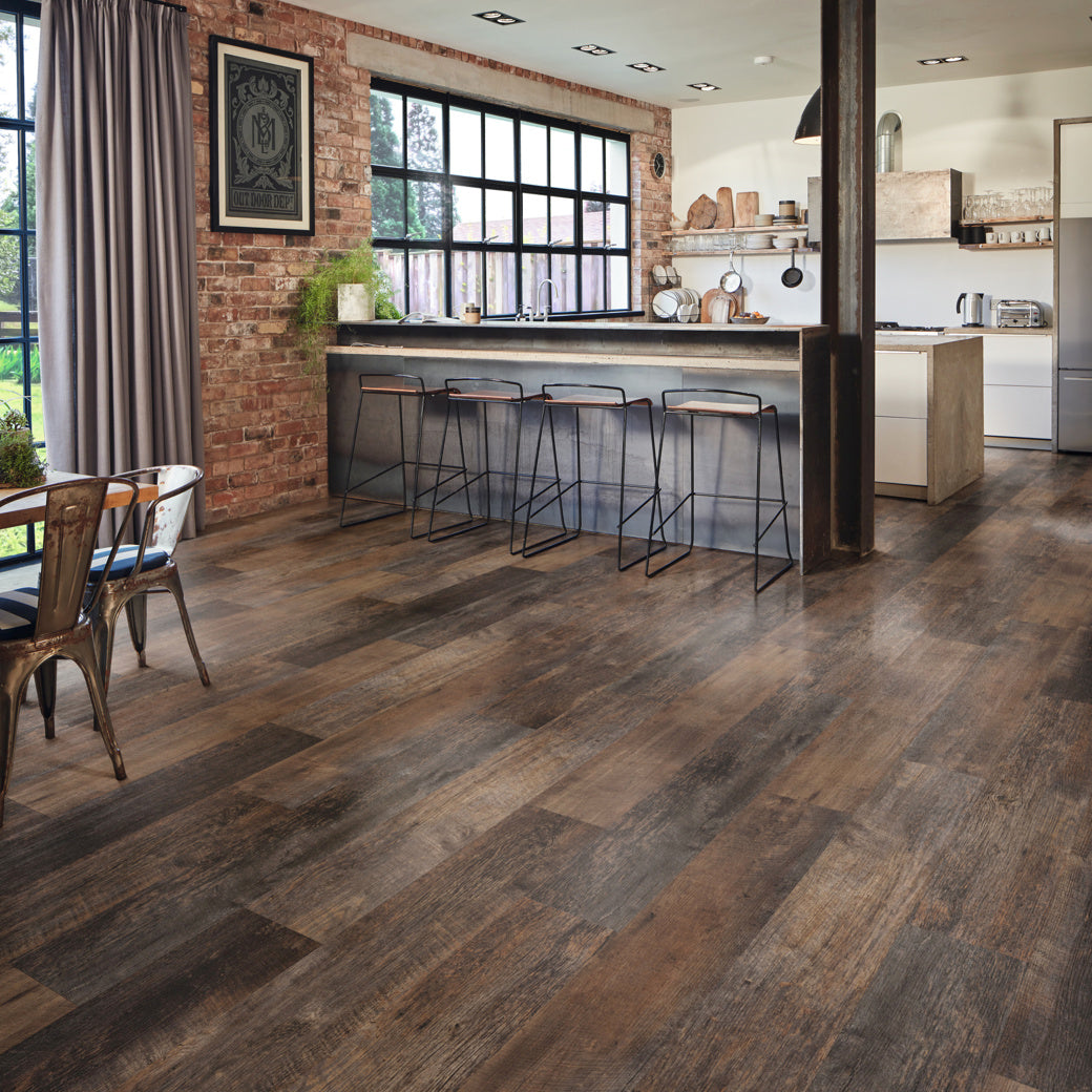 Karndean Van Gogh Salvaged Barnwood VGW123T-RKP rigid core SPC click LVT flooring