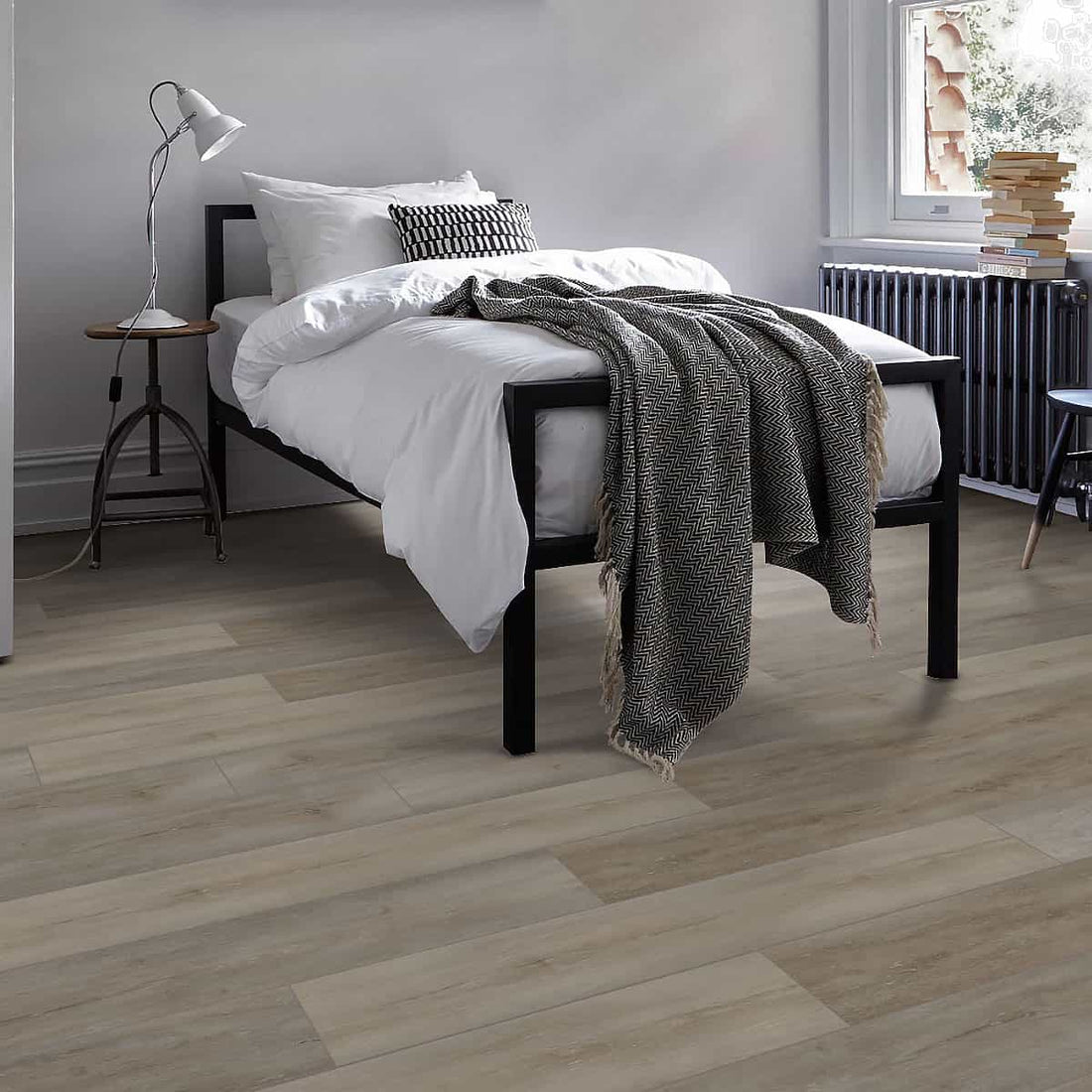 Cedar Style LVT 2mm glue-down warm oak wood-effect vinyl flooring sample
