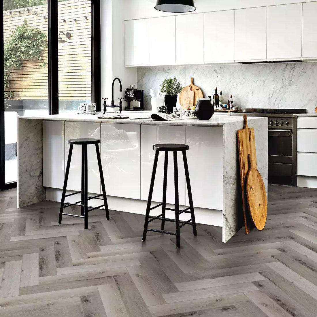 Spruce Grey Impression Parquet herringbone LVT 2.5mm 0.55mm wear wood-effect sample
