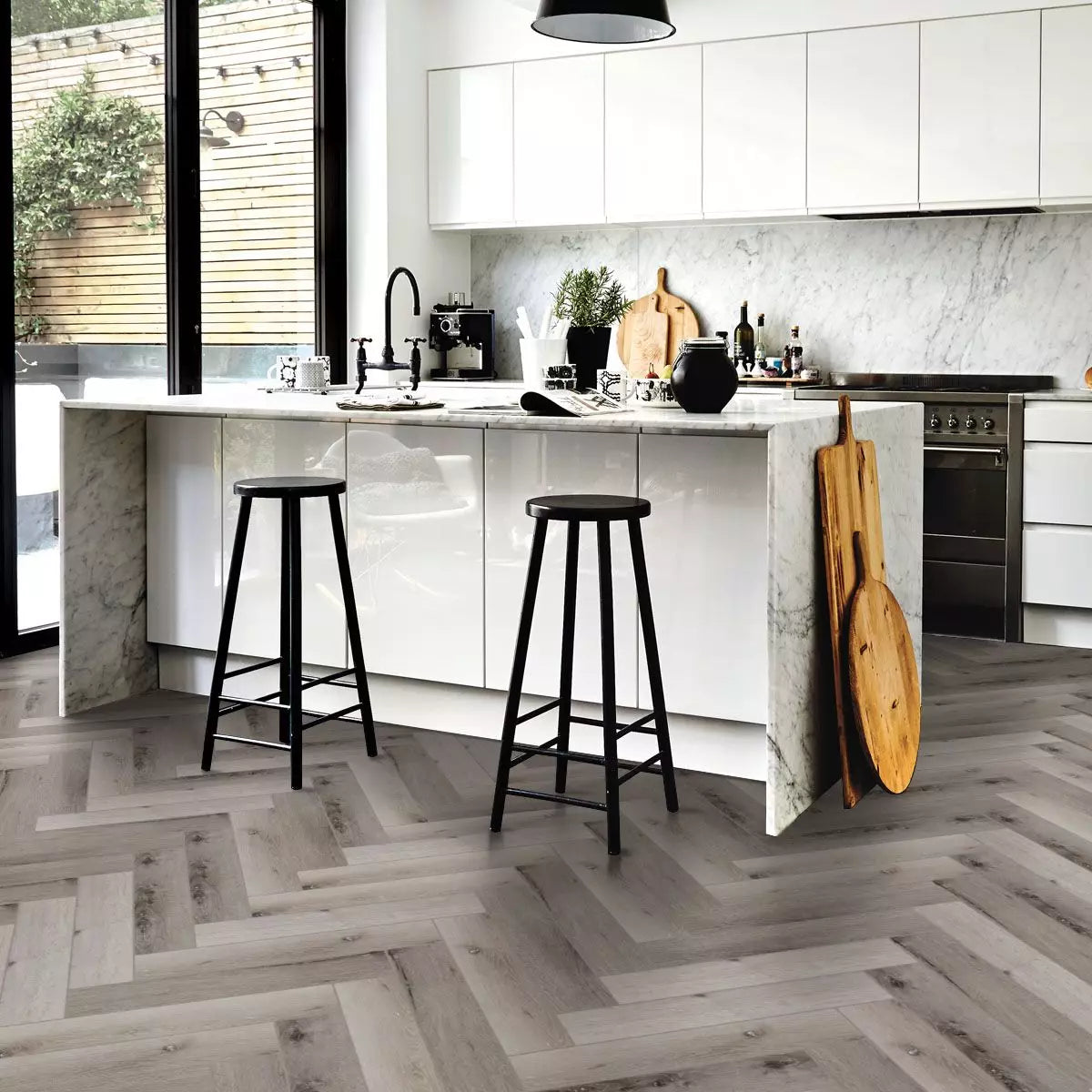 Spruce Grey Impression Parquet herringbone LVT 2.5mm 0.55mm wear wood-effect sample