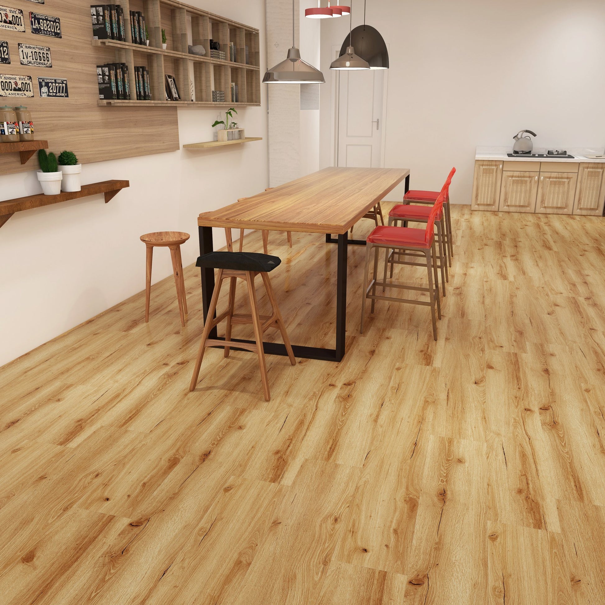 Golden Oak LVT 2mm 0.4mm Glue-Down Vinyl Flooring | Woods LVT